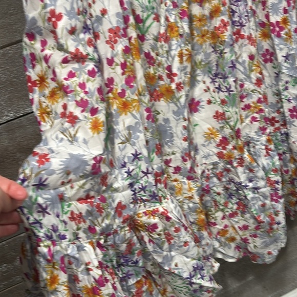 J.Jill floral maxi ruffled Summer spring dress with pockets size Medium - Picture 3 of 8